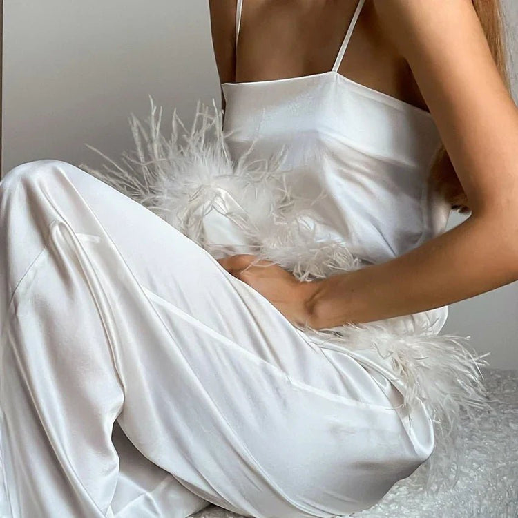 Dressing Gowns and Sleepwear - Ivory & White