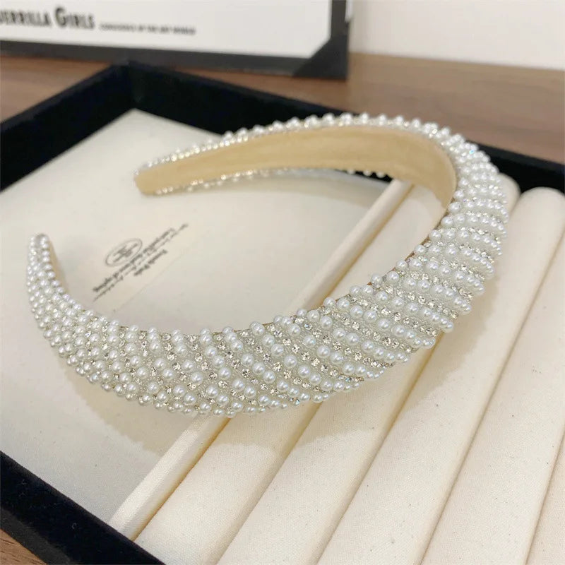 Luxe Faux Pearl and Rhinestone Headband