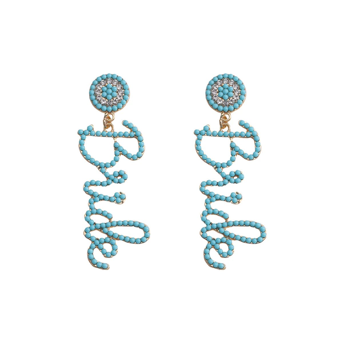 Abigail - 200001034:5740Sky Blue - Jewellery - Ivory & White