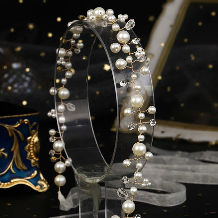 Aveline | Irregular Pearl Belt - 14:350850WS - J252G - Bridal Accessories - Ivory & White
