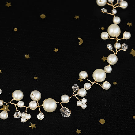 Aveline | Irregular Pearl Belt - 14:350850WS - J252G - Bridal Accessories - Ivory & White