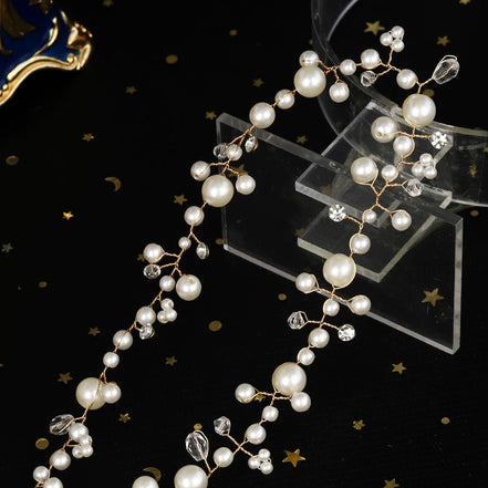 Aveline | Irregular Pearl Belt - 14:350850WS - J252G - Bridal Accessories - Ivory & White