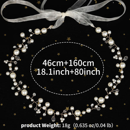 Aveline | Irregular Pearl Belt - 14:350850WS - J252G - Bridal Accessories - Ivory & White