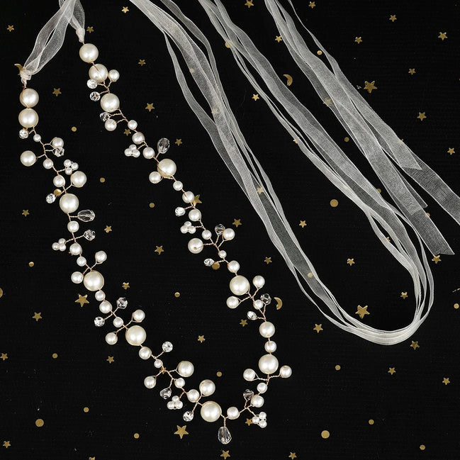 Aveline | Irregular Pearl Belt - 14:350850WS - J252G - Bridal Accessories - Ivory & White