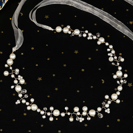 Aveline | Irregular Pearl Belt - 14:350850WS - J252G - Bridal Accessories - Ivory & White