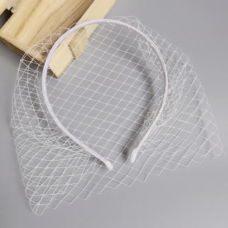 Birdie | Headband Lace Veil - 200001033:3611801 - Bridal Accessories - Ivory & White