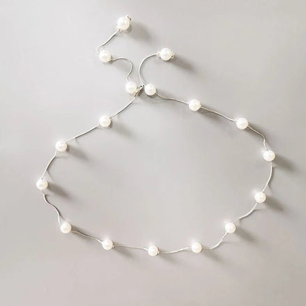 Delphine | Oversized Pearl Belt - 14:29GD - Ivory & White
