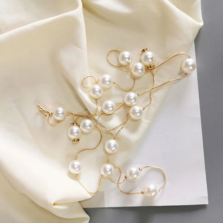 Delphine | Oversized Pearl Belt - 14:29GD - Ivory & White