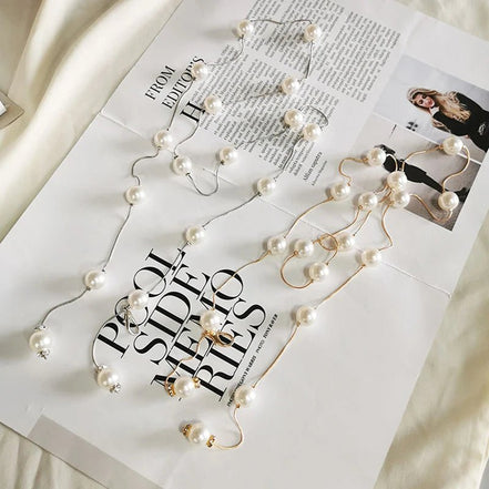 Delphine | Oversized Pearl Belt - 14:29GD - Ivory & White