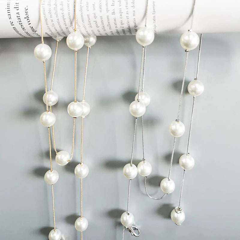 Delphine | Oversized Pearl Belt - 14:29GD - Ivory & White
