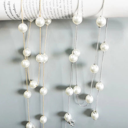 Delphine | Oversized Pearl Belt - 14:29GD - Ivory & White