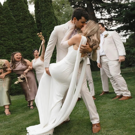 Elara | Chiffon Neck Scarf - 14:200002130;200000063:200011422 - Bridal Veil - Ivory & White