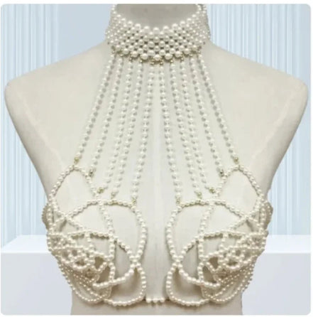 Elara Pearl Body Chain - 200001033:361180white;200007763:201336100 - Bridal Accessories - Ivory & White