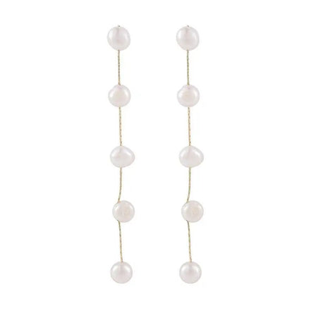 Lois | Pearl Dangle Stud Earrings - 200001034:361181 - Jewellery - Ivory & White