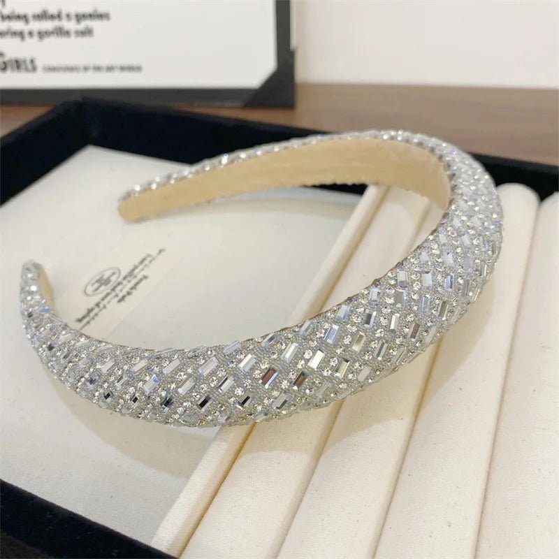 Loretta | Rhinestone Headband - 14:350850Rhinestone 3 - Bridal Accessories - Ivory & White