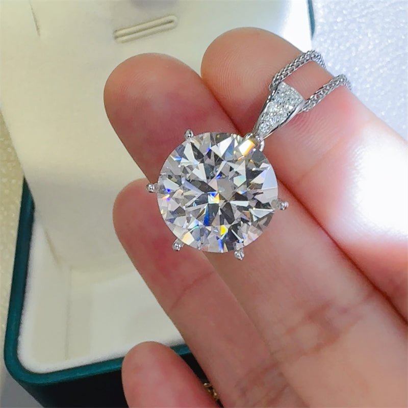 Michelle | Moissanite Solitaire Pendant Necklace - 100500855841190 - Jewellery - Ivory & White