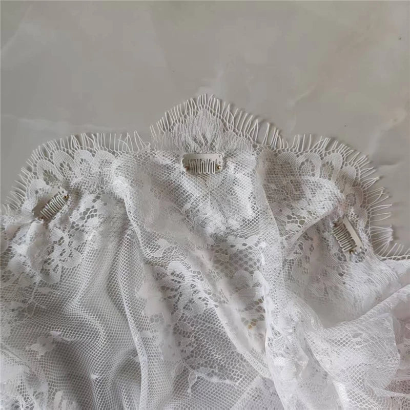 Renata | Mantilla Lace Veil - 14:29Off White;200000063:1952 - Bridal Veil - Ivory & White
