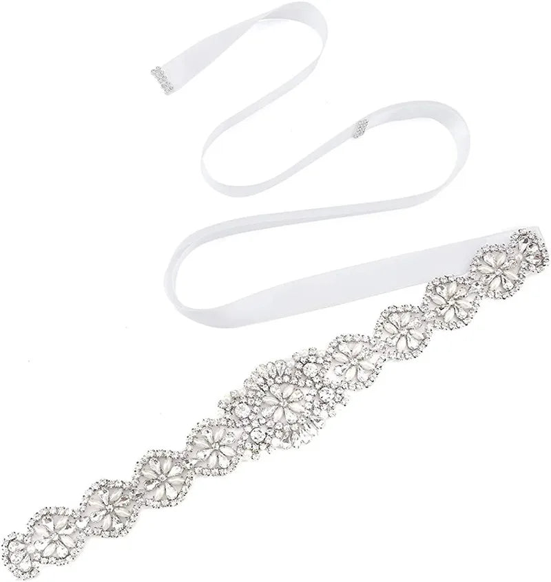 Rhinestone and Pearl Belt - 14:29;200007763:201336100;5:200003528 - Bridal Accessories - Ivory & White
