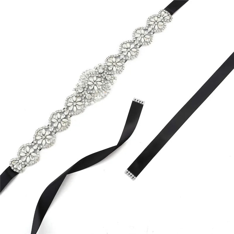 Rhinestone and Pearl Belt - 14:193;200007763:201336100;5:200003528 - Bridal Accessories - Ivory & White