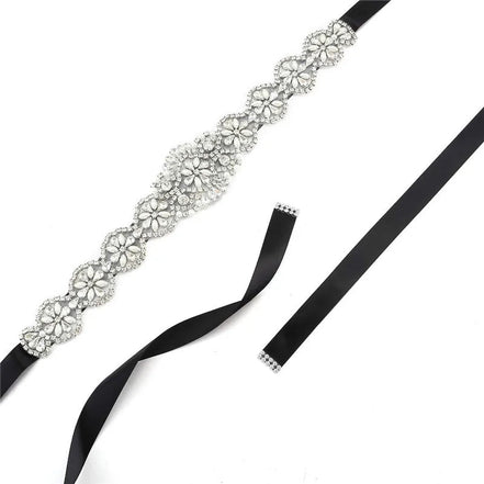 Rhinestone and Pearl Belt - 14:193;200007763:201336100;5:200003528 - Bridal Accessories - Ivory & White