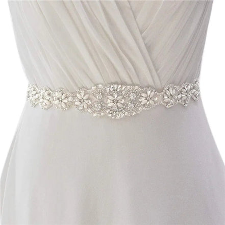 Rhinestone and Pearl Belt - 14:175;200007763:201336100;5:200003528 - Bridal Accessories - Ivory & White