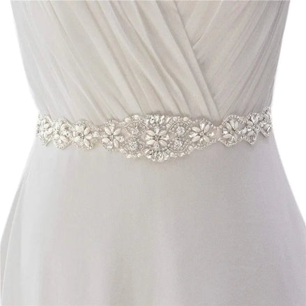 Rhinestone and Pearl Belt - 14:175;200007763:201336100;5:200003528 - Bridal Accessories - Ivory & White