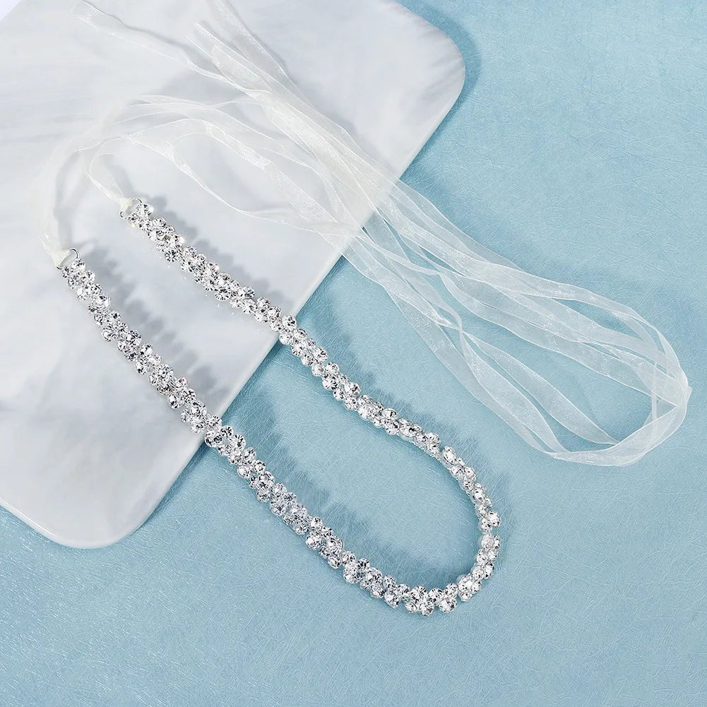 Rhinestone Belt - 14:350853WS - J136S - Ivory & White