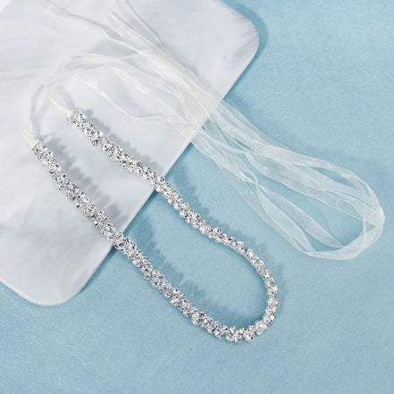 Rhinestone Belt - 14:350853WS - J136S - Ivory & White
