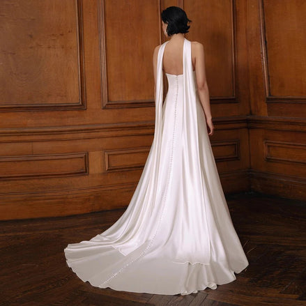 Sabine | Neck Scarf - 14:200002130;200000063:202576810 - Bridal Veil - Ivory & White