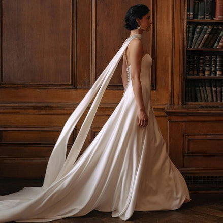 Sabine | Neck Scarf - 14:200002130;200000063:202576810 - Bridal Veil - Ivory & White