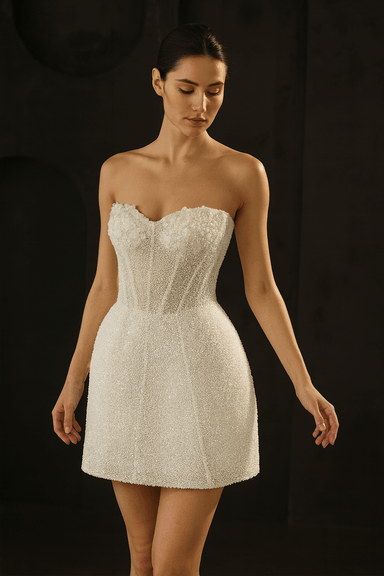 Sabrina - Wedding Dress - Ivory & White