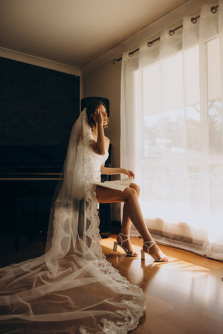 Willa | Lace Edge Veil - 14:771off white;200000063:203192884 - Bridal Veil - Ivory & White