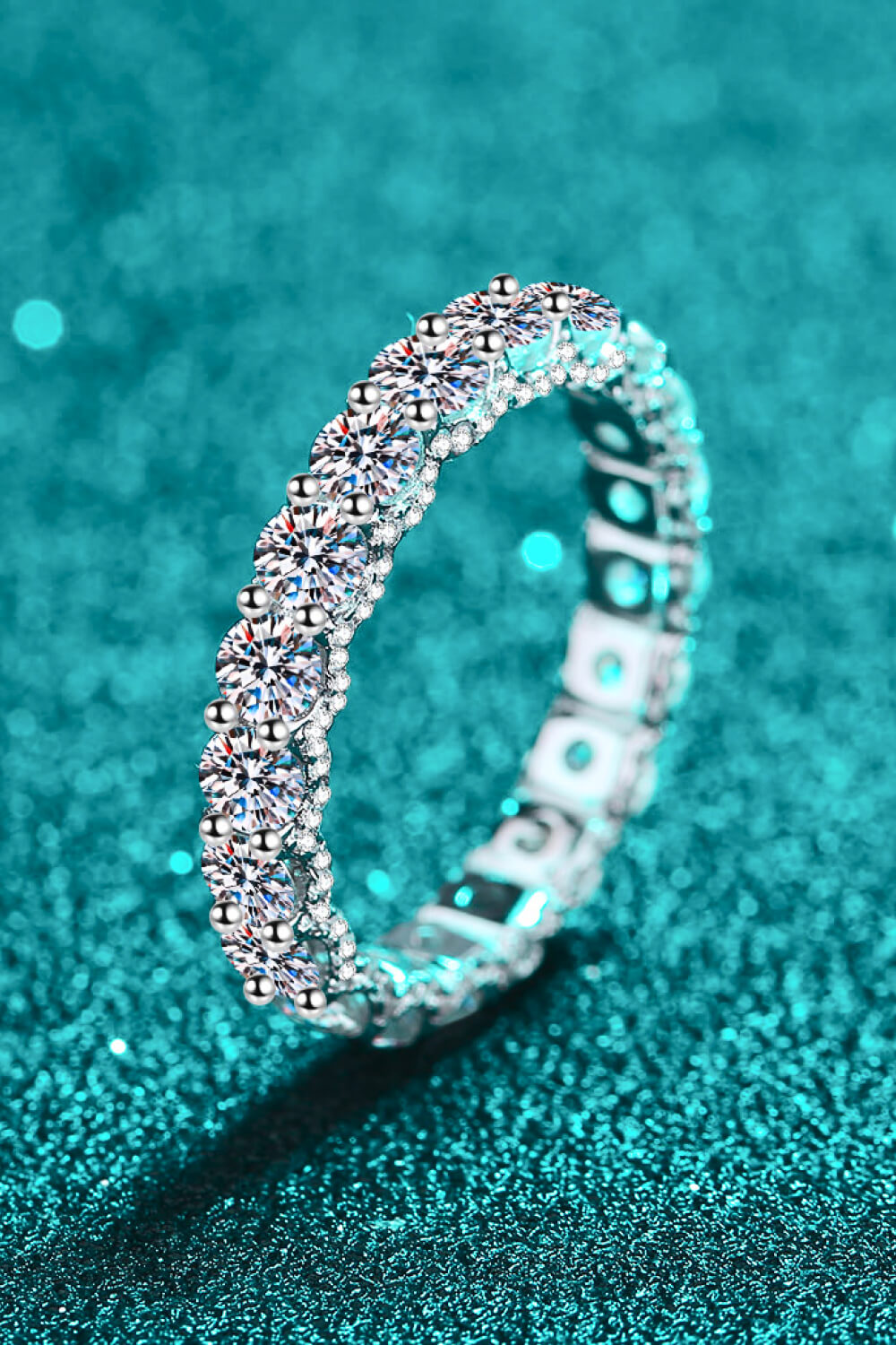 Olive Moissanite Ring