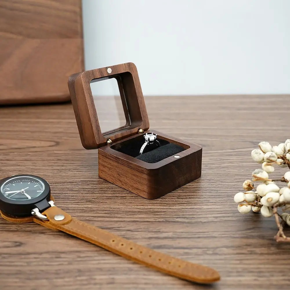 Wooden Jewellery Box with Display Window