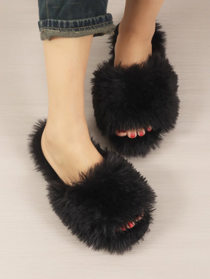 Frannie | Fur Slide Slippers