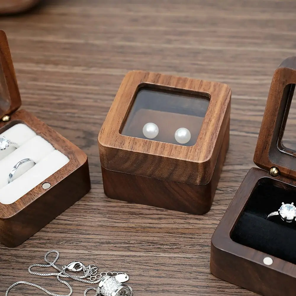 Wooden Jewellery Box with Display Window