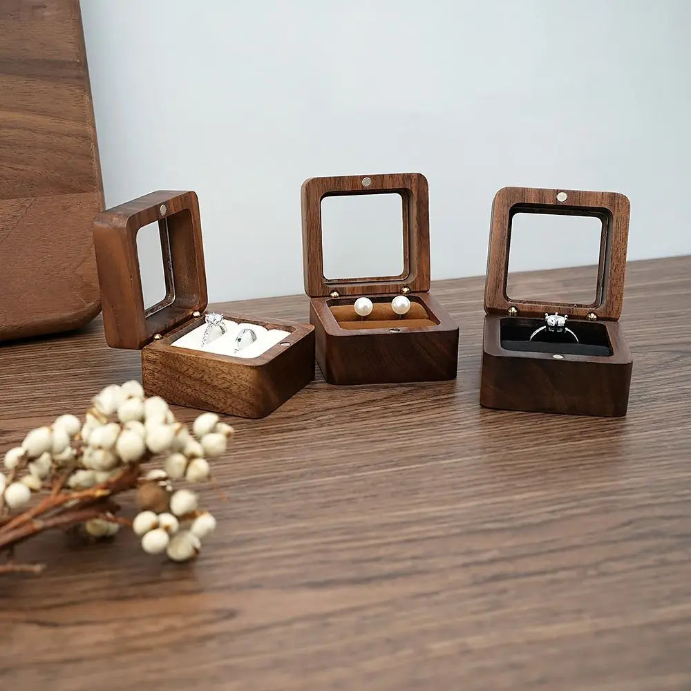 Wooden Jewellery Box with Display Window