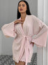 Annelise | Tie Waist Kimono Sleeve Lounge Nightgown - 100100226552608 - Bridal Party Robes - Ivory & White