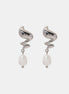 Annelise | Twist Pearl Dangle Stud Earrings - 101300000015657 - Jewellery - Ivory & White
