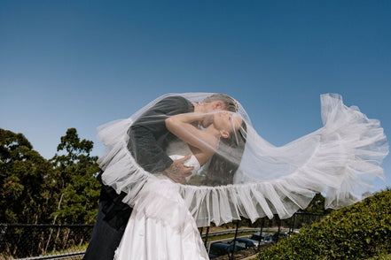 Ava | Fringed Tulle Veil - 14:29;200000063:1952 - Bridal Veil - Ivory & White
