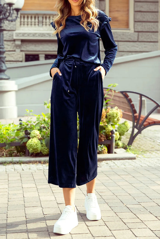 Velvet | Drawstring Lounge Set