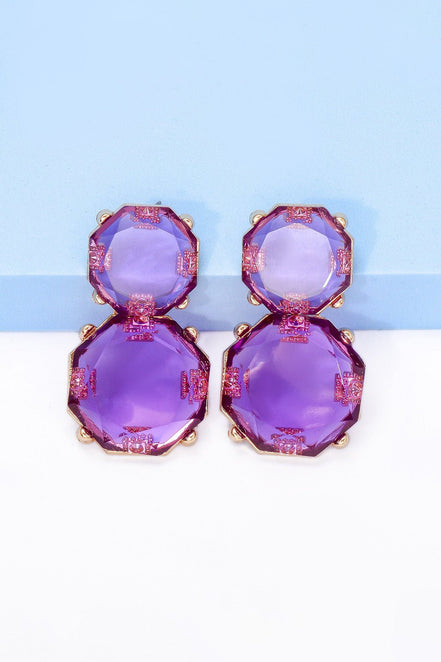 Barbara | Chunky Drop Dangle Studs - 101300621580147 - Jewellery - Ivory & White