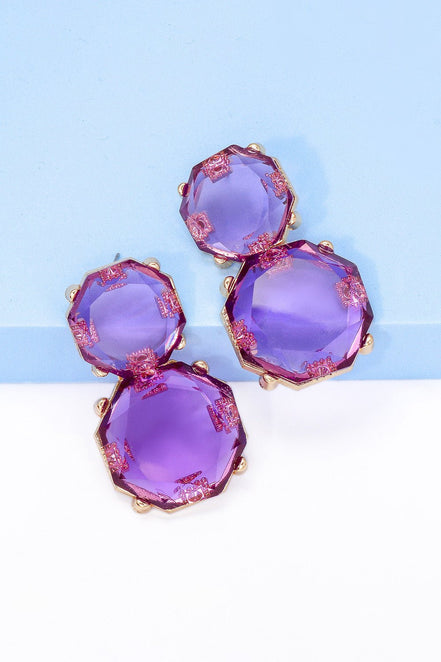 Barbara | Chunky Drop Dangle Studs - 101300621580147 - Jewellery - Ivory & White