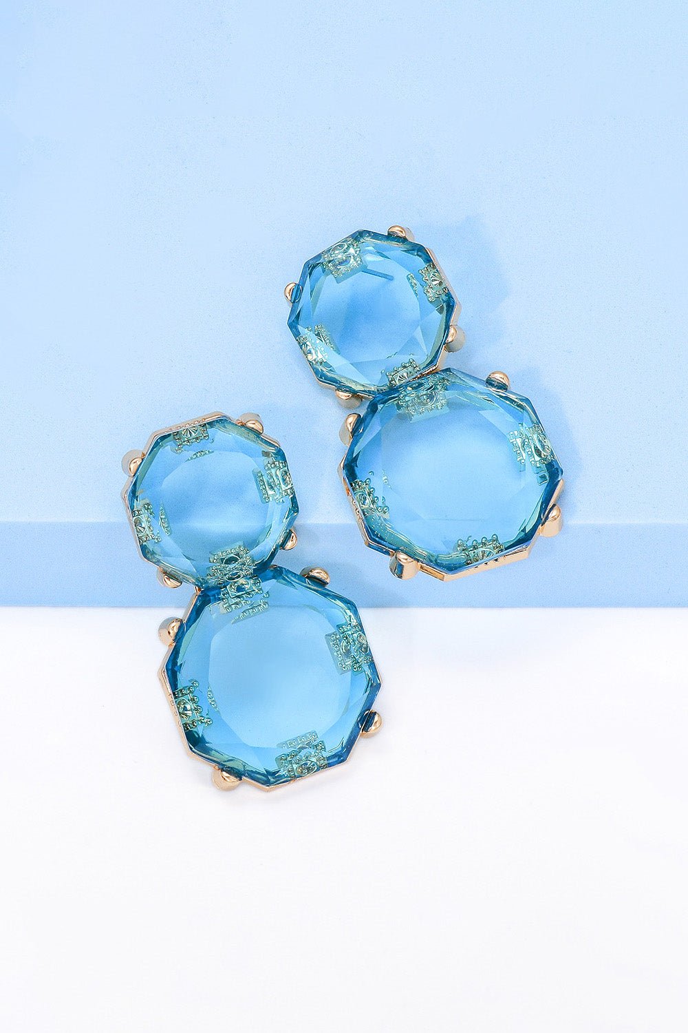 Barbara | Chunky Drop Dangle Studs - 101300621580032 - Jewellery - Ivory & White