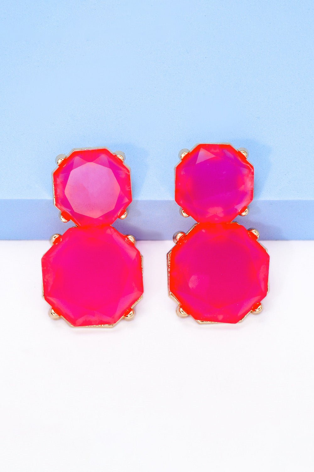 Barbara | Chunky Drop Dangle Studs - 101300621584523 - Jewellery - Ivory & White