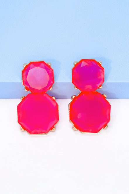 Barbara | Chunky Drop Dangle Studs - 101300621584523 - Jewellery - Ivory & White