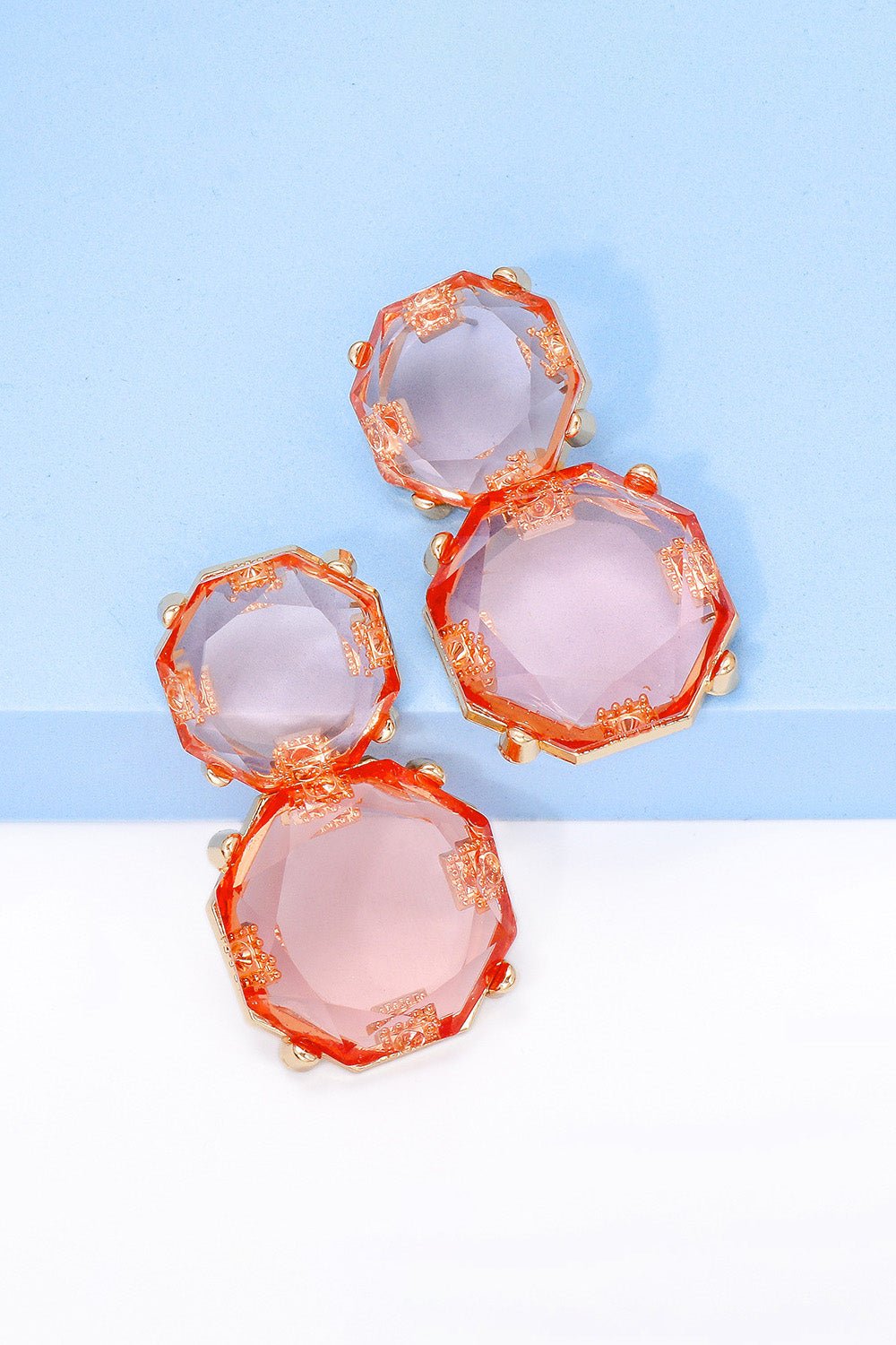 Barbara | Chunky Drop Dangle Studs - 101300621587591 - Jewellery - Ivory & White