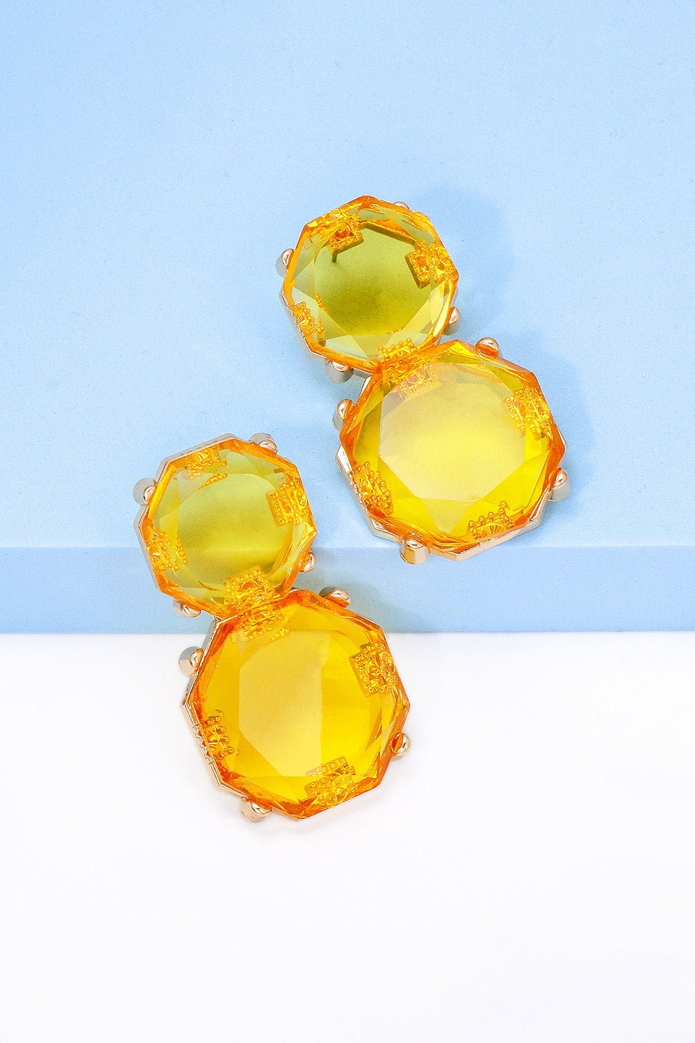 Barbara | Chunky Drop Dangle Studs - 101300621582726 - Jewellery - Ivory & White