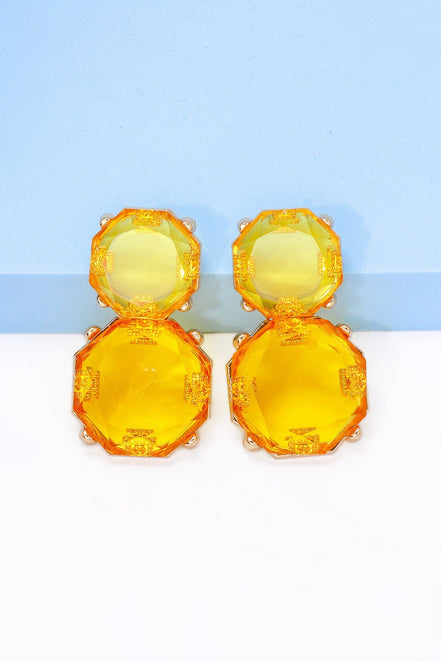 Barbara | Chunky Drop Dangle Studs - 101300621582726 - Jewellery - Ivory & White