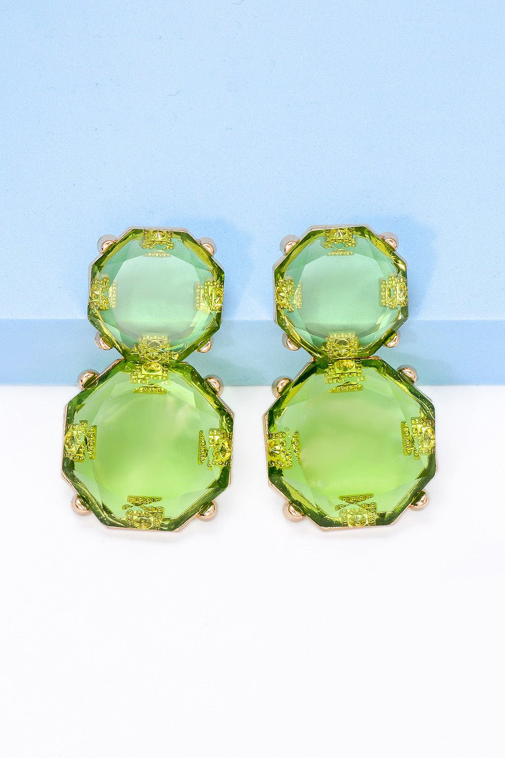 Barbara | Chunky Drop Dangle Studs - 101300621586995 - Jewellery - Ivory & White